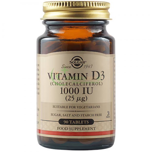 SOLGAR - Vitamin D-3 1000IU tabs 90s Ενίσχυση Άμυνας Οργανισμού SOLGAR - Vitamin D-3 1000IU tabs 90s Ενίσχυση Άμυνας Οργανισμού
