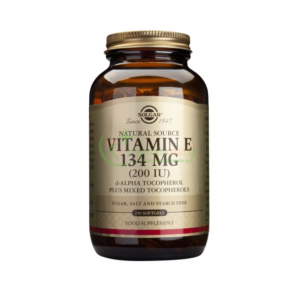 SOLGAR - Vitamin E 200IU softgels 250s