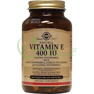 SOLGAR - Vitamin E 400IU softgels 100s Ψωρίαση