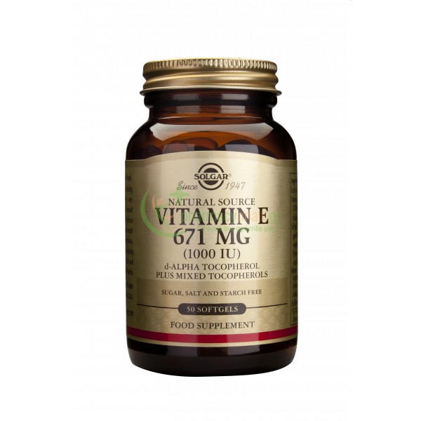 SOLGAR - VIT. E 1000 IU softgels  50s 