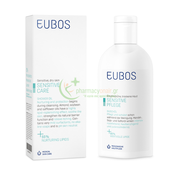 EUBOS - Sensitive Care Shower Oil 200mL Αφρόλουτρα - Υγρά Καθαρισμού