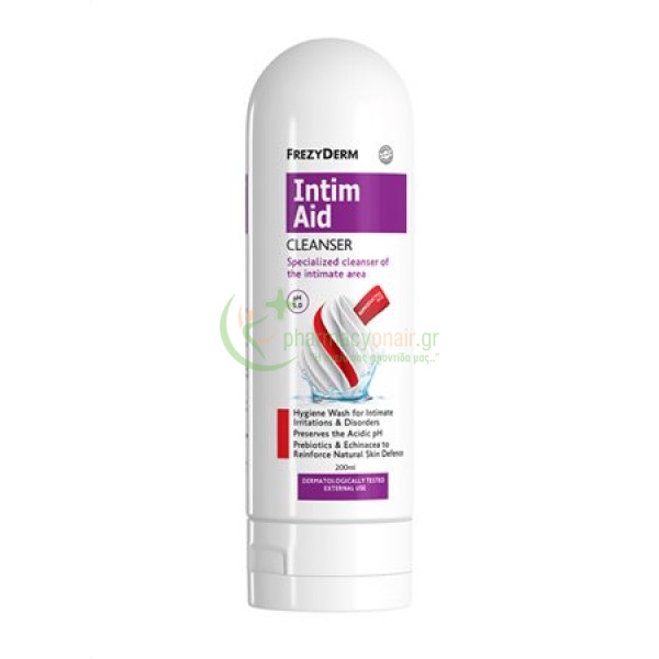 FREZYDERM - Intim Aid Cleanser Εξειδικευμένο Καθαριστικό της Ευαίσθητης Περιοχής 200mL Καθαρισμός Ευαίσθητης Περιοχής