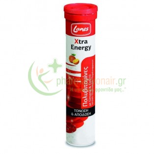 LANES - Πολυβιταμίνες Xtra Energy αναβράζοντα tabs 20s LANES - Πολυβιταμίνες Xtra Energy αναβράζοντα tabs 20s