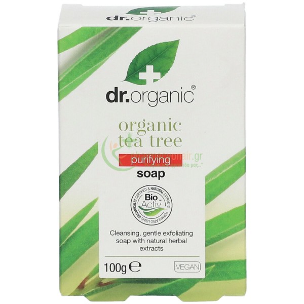 DR.ORGANIC - Organic Tea Tree Σαπούνι 100gr Στερεά Σαπούνια - Πλάκες