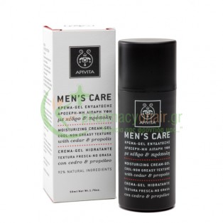 APIVITA - Men's Care Κρέμα - Gel Ενυδάτωσης με Δροσερή Μη Λιπαρή Υφή 50mL