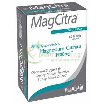 HEALTH AID - Mag Citra 1900mg tabs 60s