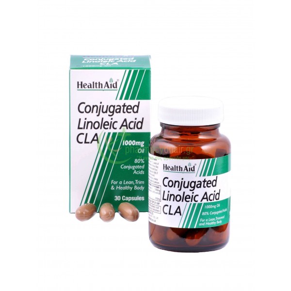 HEALTH AID - Conjugated Linoleic Acid (CLA) 1000mg caps 30s ΑΔΥΝΑΤΙΣΜΑ - ΚΥΤΤΑΡΙΤΙΔΑ