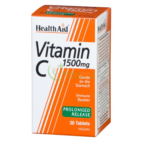 HEALTH AID - Vitamin C 1500mg Prolonged Release tabs 30s Ενίσχυση Άμυνας Οργανισμού HEALTH AID - Vitamin C 1500mg Prolonged Release tabs 30s Ενίσχυση Άμυνας Οργανισμού
