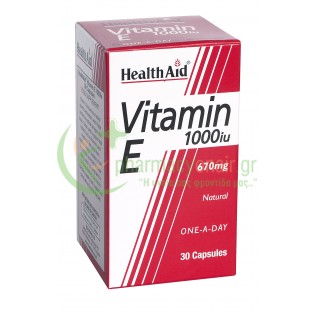 HEALTH AID - Vitamin E 1000iu caps 30s Ουλές - Ανάπλαση Δέρματος