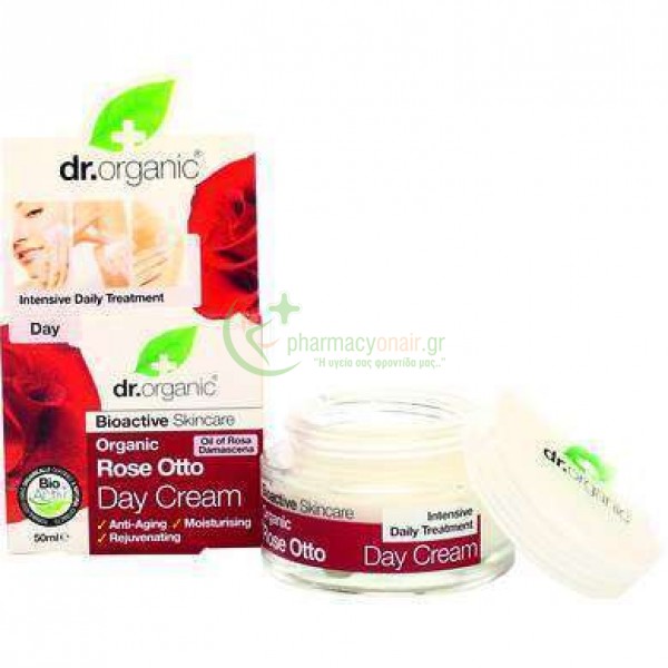 DR.ORGANIC - Organic Rose Otto Day Cream 50mL Αντιγήρανση 35+