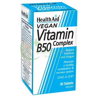 HEALTH AID - Vitamin B50 Complex Prolonged Release tabs 30s